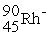 An anion has 45 neutrons and 36 electrons. If it has a -1 charge, what is its correct symbol? A)    B)    C)    D)    E)   