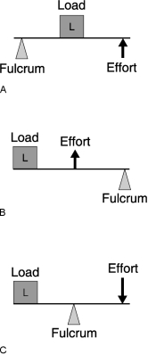  Figure 10.1Using Figure 10.1, match the following: -First- class lever.