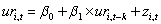 Several authors have tried to measure the  persistence  in U.S state unemployment rates by running the following regression:   where ur is the state unemployment rate,i is the index for the i-th state,t indicates a time period,and typically k ≥ 10. (a)Explain why finding a slope estimate of one and an intercept of zero is typically interpreted as evidence of  persistence.  (b)You collect data on the 48 contiguous U.S.states' unemployment rates and find the following estimates:   = 2.25 + 0.60 ×   ;R2 = 0.40,SER = 0.90 (0.61)(0.13) Interpret the regression results. (c)Analyzing the accompanying figure,and interpret the observation for Maryland and for Washington.Do you find evidence of persistence? How would you test for it?   (d)One of your peers points out that this result makes little sense,since it implies that eventually all states would have identical unemployment rates.Explain the argument. (e)Imagine that state unemployment rates were determined by their natural rates and some transitory shock.The natural rates themselves may be functions of the unemployment insurance benefits of the state,unionization rates of its labor force,demographics,sectoral composition,etc.The transitory components may include state-specific shocks to its terms of trade such as raw material movements and demand shocks from the other states.You specify the i-th state unemployment rate accordingly as follows for the two periods when you observe it,   so that actual unemployment rates are measured with error.You have also assumed that the natural rate is the same for both periods.Subtracting the second period from the first then results in the following population regression function:   It is not too hard to show that estimation of the observed unemployment rate in period t on the unemployment rate in period (t-k)by OLS results in an estimator for the slope coefficient that is biased towards zero.The formula is   . Using this insight,explain over which periods you would expect the slope to be closer to one,and over which period it should be closer to zero. (f)Estimating the same regression for a different time period results in   = 3.19 + 0.27 ×   ;R2 = 0.21,SER = 1.03 (0.56)(0.07) If your above analysis is correct,what are the implications for this time period?