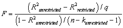 <strong>The homoskedasticity-only F-statistic is given by the following formula</strong> A) B) C) D)