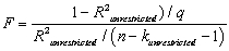 <strong>The homoskedasticity-only F-statistic is given by the following formula</strong> A) B) C) D)