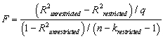 <strong>The homoskedasticity-only F-statistic is given by the following formula</strong> A) B) C) D)