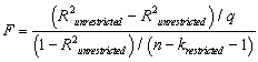 <strong>The homoskedasticity-only F-statistic is given by the following formula</strong> A) B) C) D)