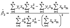 In the multiple regression model with two explanatory variables Yi = β0 + β1X1i + β2X2i + ui the OLS estimators for the three parameters are as follows (small letters refer to deviations from means as in zi = Zi -   ):       You have collected data for 104 countries of the world from the Penn World Tables and want to estimate the effect of the population growth rate (X1i)and the saving rate (X2i)(average investment share of GDP from 1980 to 1990)on GDP per worker (relative to the U.S. )in 1990.The various sums needed to calculate the OLS estimates are given below:   = 33.33;   = 2.025;   =17.313   = 8.3103;   = .0122;   = 0.6422   = - 0.2304;   = 1.5676;   = -0.0520 The heteroskedasticity-robust standard errors of the two slope coefficients are 1.99 (for population growth)and 0.23 (for the saving rate).Calculate the 95% confidence interval for both coefficients.How many standard deviations are the coefficients away from zero?