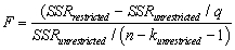 Give an intuitive explanation for   .Name conditions under which the F-statistic is large and hence rejects the null hypothesis.