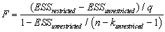 The homoskedasticity only F-statistic is given by the formula   where SSRrestricted is the sum of squared residuals from the restricted regression,SSRunrestricted is the sum of squared residuals from the unrestricted regression,q is the number of restrictions under the null hypothesis,and kunrestricted is the number of regressors in the unrestricted regression.Prove that this formula is the same as the following formula based on the regression R2 of the restricted and unrestricted regression:  