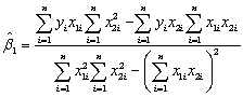 In the multiple regression model with two regressors,the formula for the slope of the first explanatory variable is   (small letters refer to deviations from means as in   ). An alternative way to derive the OLS estimator is given through the following three step procedure. Step 1: regress Y on a constant and   ,and calculate the residual (Res1). Step 2: regress   on a constant and   ,and calculate the residual (Res2). Step 3: regress Res1 on a constant and Res2. Prove that the slope of the regression in Step 3 is identical to the above formula.