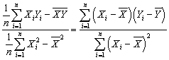 (Requires Appendix material)Show that the two alternative formulae for the slope given in your textbook are identical.  