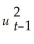 You have collected quarterly Canadian data on the unemployment and the inflation rate from 1962:I to 2001:IV.You want to re-estimate the ADL(3,1)formulation of the Phillips curve using a GARCH(1,1)specification.The results are as follows:   t = 1.17 - .56 ΔInft-1 - .47 ΔInft-2 - .31 ΔInft-3 - .13 Unempt-1 (.48)(.08)(.10)(.09)(.06)   = .86 + .27   + .53   . (.40)(.11)(.15) (a)Test the two coefficients for   and   in the GARCH model individually for statistical significance. (b)Estimating the same equation by OLS results in   t = 1.19 - .51 ΔInft-1 - .47 ΔInft-2 - .28 ΔInft-3 - .16Unempt-1 (.54)(.10)(.11)(.08)(.07) Briefly compare the estimates.Which of the two methods do you prefer? (c)Given your results from the test in (a),what can you say about the variance of the error terms in the Phillips Curve for Canada? (d)The following figure plots the residuals along with bands of plus or minus one predicted standard deviation (that is,±   )based on the GARCH(1,1)model.   Describe what you see.