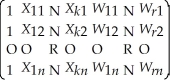 (Requires Matrix Algebra)The population multiple regression model can be written in matrix form as Y = Xβ + U where Y =   ,U =   ,X =   ,and β =   Note that the X matrix contains both k endogenous regressors and (r +1)included exogenous regressors (the constant is obviously exogenous). The instrumental variable estimator for the overidentified case is   where Z is a matrix,which contains two types of variables: first the r included exogenous regressors plus the constant,and second,m instrumental variables. Z =   It is of order n × (m+r+1). For this estimator to exist,both (   Z)and [   Z(   Z)-1   X] must be invertible.State the conditions under which this will be the case and relate them to the degree of overidentification.