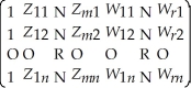 (Requires Matrix Algebra)The population multiple regression model can be written in matrix form as Y = Xβ + U where Y =   ,U =   ,X =   ,and β =   Note that the X matrix contains both k endogenous regressors and (r +1)included exogenous regressors (the constant is obviously exogenous). The instrumental variable estimator for the overidentified case is   where Z is a matrix,which contains two types of variables: first the r included exogenous regressors plus the constant,and second,m instrumental variables. Z =   It is of order n × (m+r+1). For this estimator to exist,both (   Z)and [   Z(   Z)-1   X] must be invertible.State the conditions under which this will be the case and relate them to the degree of overidentification.