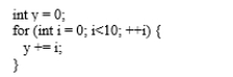 What is i after the following for loop is finished?   A)  10 B)  undefined C)  9 D)  11 