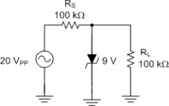     -The negative peak output voltage for the circuit in Figure is approximately A)  -5 V. B)  -9.7 V. C)  -8.3 V. D)  -0.7 V.