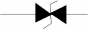     -Figure  shows the schematic symbol for a A)  back to back suppressor. B)  constant current diode. C)  tunnel diode. D)  Schottky diode.