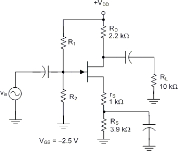     -The amplifier has high input impedance, low output impedance, and low-voltage gain. A)  common-gate B)  common-drain C)  common-source