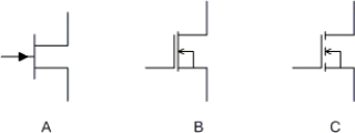 <strong> The symbol labeled C is an .</strong> A) E-MOSFET B) JFET C) D-MOSFET D) None of the above.