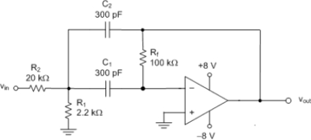     -The center frequency of the circuit in Figure is approximately A)  38 kHz. B)  78 kHz. C)  119 kHz. D)  241 kHz.