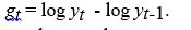 <strong>The relationship between the level of growth of an economic variable,gt,and its level,yt,is best approximated as</strong> A) B) C) D) E)