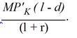 <strong>The marginal benefit from investment for a firm is equal to</strong> A) B) C) D) E)