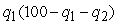 <strong>Consider a version of the Tragedy of the Commons in which herder 1 and 2 simultaneously choose to graze quantities of sheep and ,respectively,and in which the payoff functions are for 1 and for 2.The Nash equilibrium is </strong> A)100. B)60. C)40. D)33.3.