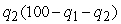 <strong>Consider a version of the Tragedy of the Commons in which herder 1 and 2 simultaneously choose to graze quantities of sheep and ,respectively,and in which the payoff functions are for 1 and for 2.The Nash equilibrium is </strong> A)100. B)60. C)40. D)33.3.