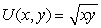 <strong>Which of the following utility functions best represents the idea that two goods,x and y,are perfect complements?</strong> A)   B)U(x,y)= x + y. C)   . D)U(x,y)= min (x,y). <div style=padding-top: 35px> 