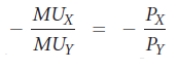 Using the consumer equilibrium condition which is expressed in algebraic form below prove that this is the same thing as saying that consumer equilibrium occurs when the ration of the marginal utilities per dollar are equal for both goods.  