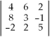 Evaluate the determinant   .