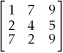 Evaluate the determinant   .