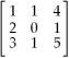 Find the inverse of   .