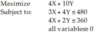 Consider the following linear programming problem:   The feasible corner points are (48,84) , (0,120) , (0,0) , (90,0) .What is the maximum possible value for the objective function? A) 1032 B) 1200 C) 360 D) 1600 E) None of the above