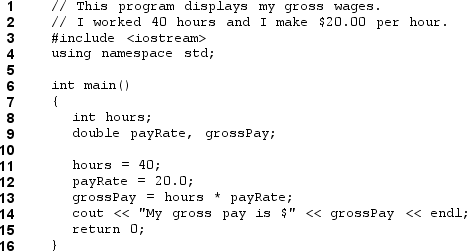 Look at the following program and answer the question that follows it.   Which line(s)  in this program cause output to be displayed on the screen? A)  13 and 14 B)  8 and 9 C)  14 D)  13 E)  15