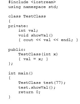 What is the output of the following program?   A) The program runs, but with no output. B) 77 C) 0 D) The program will not compile.