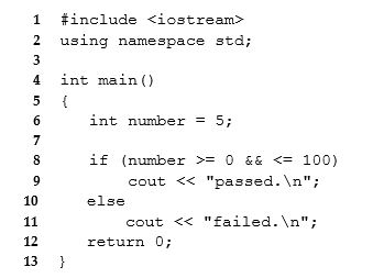 Which line in the following program will cause a compiler error?   A) 6 B) 8 C) 10 D) 9