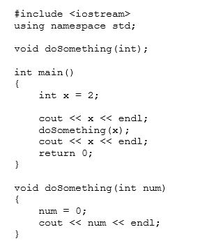 What is the output of the following program?   A)    B)    C)    D)   