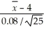 The Next Questions Are Based On The Following Information: Consider a problem with the hypothesis test H<sub>0</sub> : μ = 4 against H<sub>1</sub> : μ > 4,and the following decision rule: Reject H<sub>0</sub> if    > 1.645 -Compute the probability of Type II error and the power of the test for μ= 4.06.