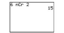 Which quantity is represented on the screen below?   A)  The number of ways two coins can be chosen from six coins B)  The number of sample points when a coin is flipped six times C)  The number of ways two dice can be rolled D)  The number of sample points when a die is rolled and a coin is flipped