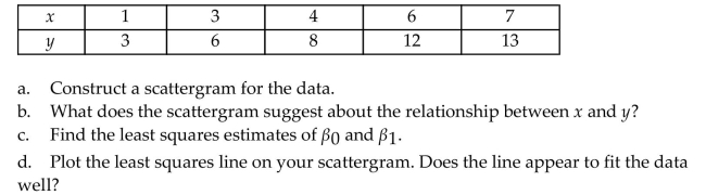 Consider the following pairs of measurements: