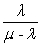 Identify the formula that is used to determine the average time a customer spends in the system (W) . A) <sub>W </sub><sub>= </sub> <sub> </sub>   B) W =   C) W =   D) W =  