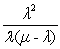 Use the data below to answer the following question(s). Given: λ = customer arrival rate; μ = customer service rate; L = number of customers in the system; L<sub>q</sub> = number of customers in the queue. -The formula to calculate L<sub>q</sub> in an FCFS system,L<sub>q</sub> =   ,is not valid if μ < λ.