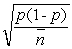 The formula for finding the standard deviation for a p-chart using a variable sample size is ________. A) s =   B) s =   C) s =   D) s =  