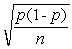 The formula for finding the standard deviation for a p-chart using a variable sample size is ________. A) s =   B) s =   C) s =   D) s =  