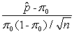 The test statistic for a one-sample test for proportions is ________. A) t =   B) Z =   C) Z =   D) t =  