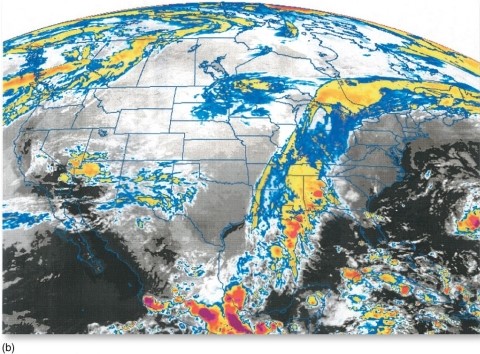 The ________ is responsible for the large band of cloud cover extending from the northern Gulf of Mexico to the northeastern US.     A) cold conveyor belt B) dry conveyor belt C) warm conveyor belt D) occluded front