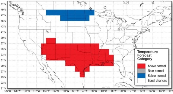 This ________ predicts average temperature conditions for a season.   A) seasonal categorical forecast B) seasonal outlook C) seasonal quantitative forecast D) seasonal ensemble forecast