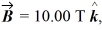 A particle with charge -5.00 C initially moves at   = (1.00 î + 7.00 ĵ )  m/s. If it encounters a magnetic field   Find the magnetic force vector on the particle. A)  (-350 î + 50.0 ĵ )  N B)  (-350 î - 50.0 ĵ )  N C)  (350 î + 50.0 ĵ )  N D)  (350 î - 50.0 ĵ )  N
