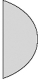 In the figure, the radius of curvature of the curved part of the lens is 24.0 cm, and the refractive index of the lens material is 1.750. What is the focal length of the lens?   A)  +32.0 cm B)  -32.0 cm C)  -16.0 cm D)  +13.8 cm E)  -13.8 cm