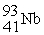 For a   atom, the number of protons, neutrons, and electrons in the atom is A)  41, 52, 93. B)  41, 52, 52. C)  41, 52, 41. D)  41, 52, 0. E)  52, 41, 0.