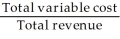 a) i) Let x represent the sales volume in dollars.     =   = 0.40 = 40%     (100%) = 60% b)    