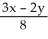 Solve and find the value of x, given:   =   and x + 5y = 38 A)  x = 20 B)  x = -9 C)  x = 9.02 D)  x = -17.16 E)  x = 4.33